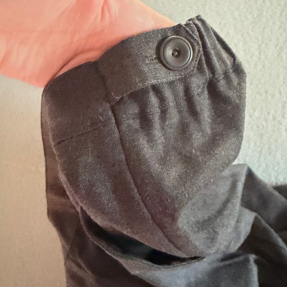 Eileen Fisher Wool Blend Wide Leg Crop Pant Black Charcoal Gray Womens Size XL - Picture 10 of 13